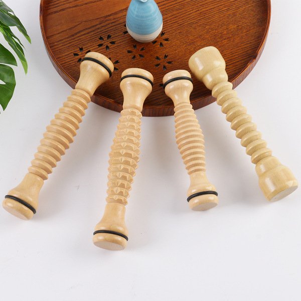 Solid wood wooden massage stick multi-size roller relaxation muscle…