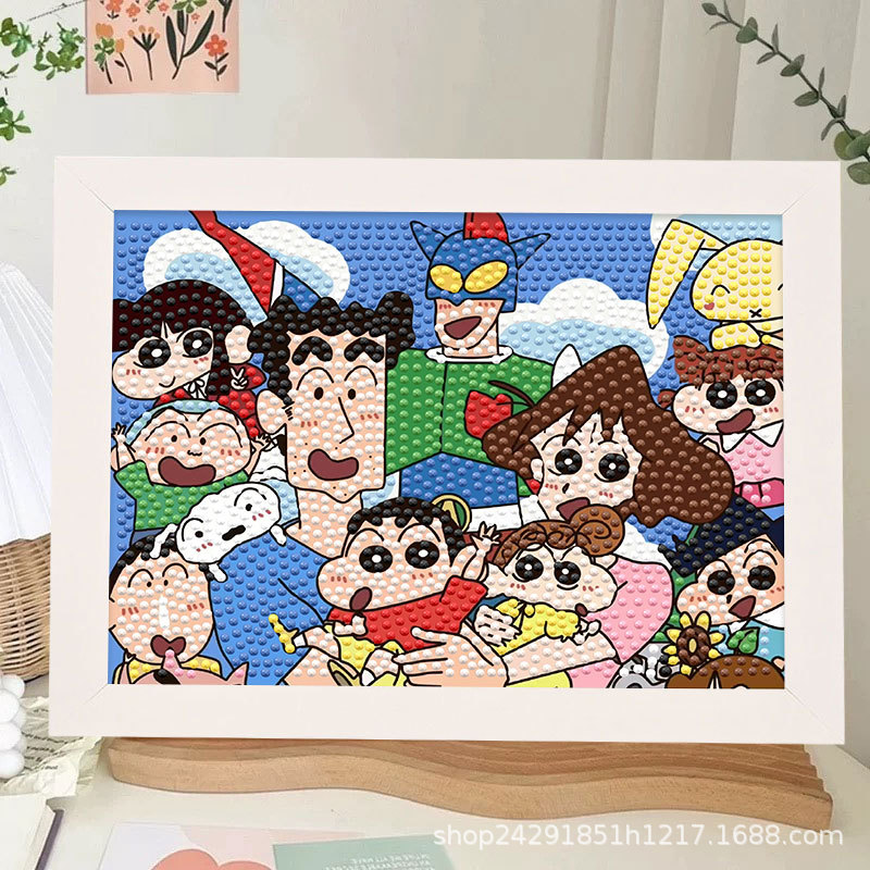 Diamante nuevo lápiz de dibujos animados pequeño nuevo pegatino diy puzzle manual regalo de cumpleaños para niños estudiantes