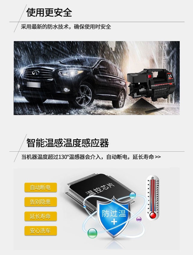 Household Car Washer High Pressure 220V Portable Washing Tool Set