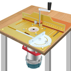 Aluminum alloy tenoning flip-up plate Bakelite milling and chamfering machine flip-up plate Woodworking engraving machine lifting workbench