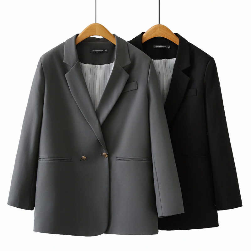 Plus-Size Women's British-Style Cardigan Long-Sleeve 2025 Autumn Fashion Elegant Suit V-Neck Large Size Jacket 2518