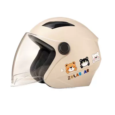 Motosiklet kaskı (dəbilqə) motorcycle men's and women's helmet winter - new-national-standard-apricot-anti-fog-long-mirror-winter-warm-helmet