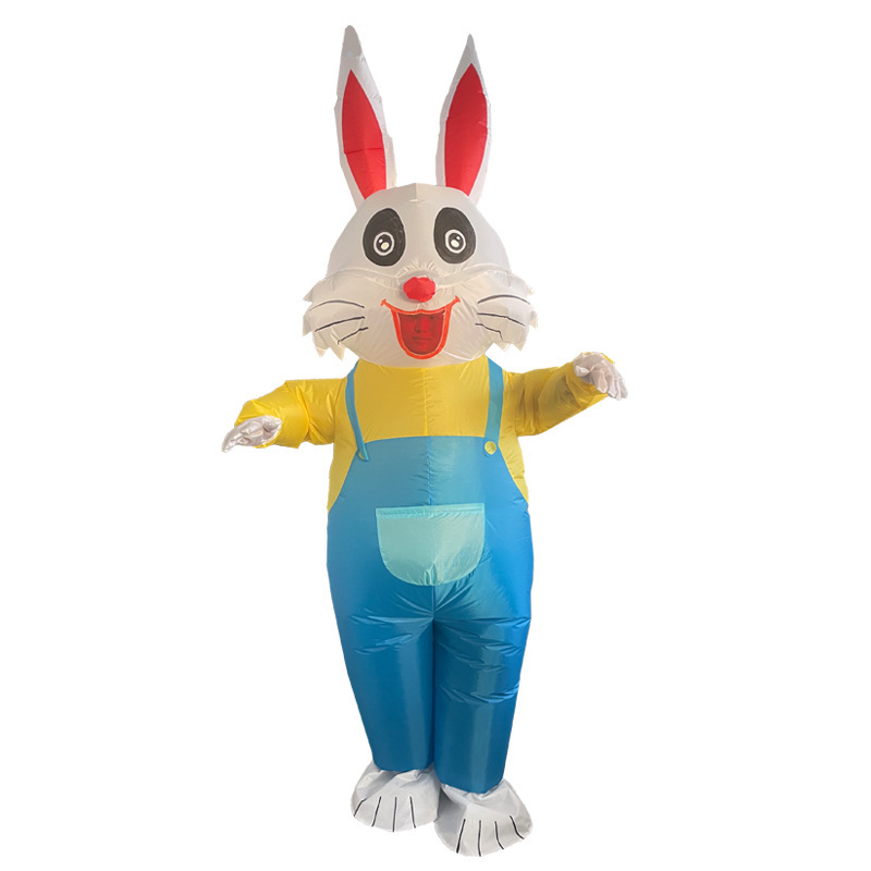 Conejo de Pascua transfronterizo disfraz inflable de cosplay evento de fiesta disfraz de espectáculo de huevo