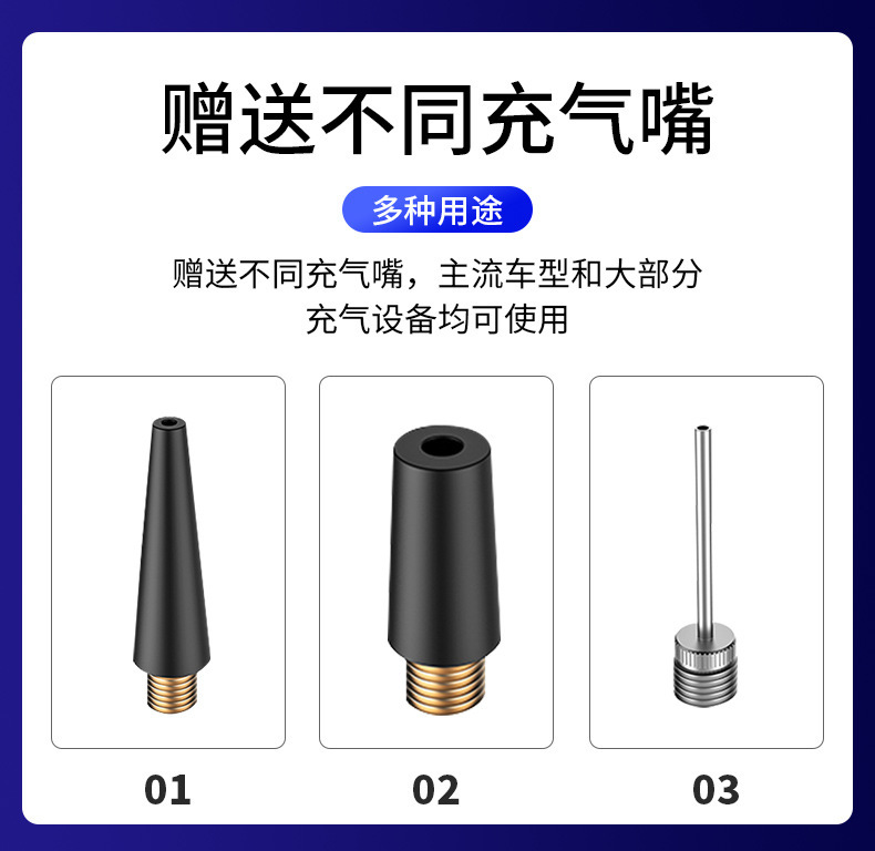 Car Air Pump Portable Rechargeable Air Pump Car Tire Inflator Electric Wireless Air Pump