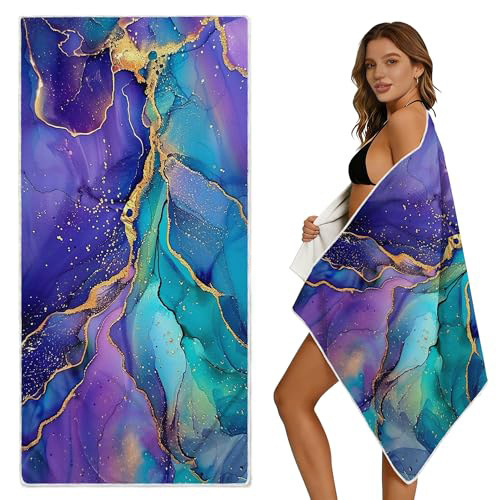 Amazon's New Purple Marble Cat and Dog Travel Square Beach Towel for Children and Adults Amazon's New Purple Marble Cat and Dog Travel Square Beach Towel for Children and Adults