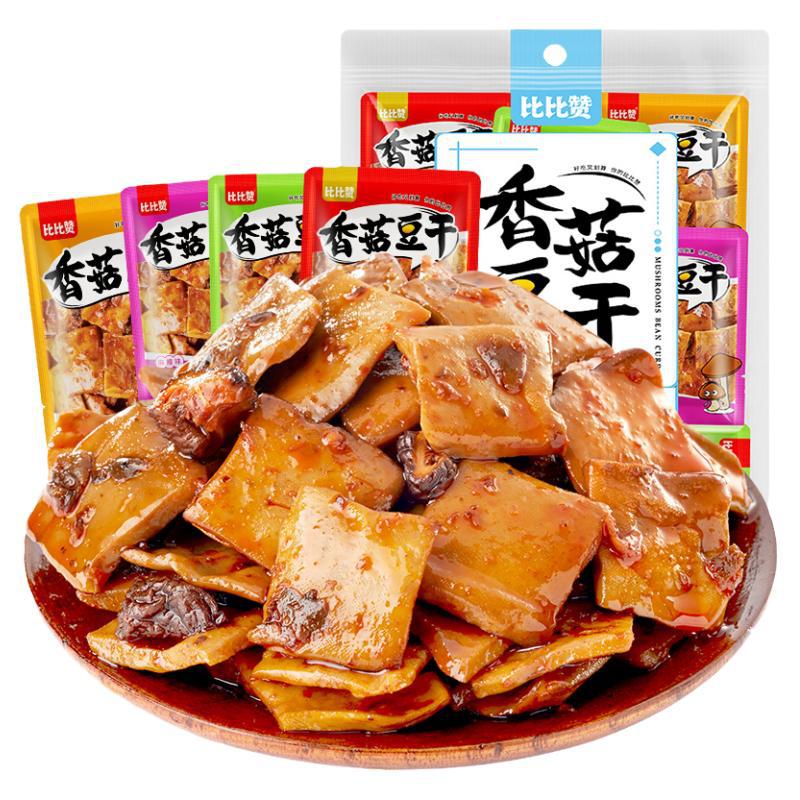 Bibi Zan Shiitake Bean Curd Spicy Strips Snack for Watching Shows, Craving Relief, Leisure Food, Small Pack Wholesale