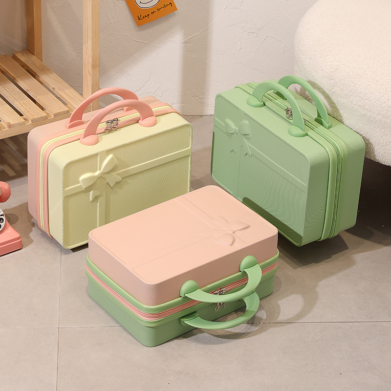 手提箱子14寸行李箱蝴蝶结时尚迷你收纳化妆箱包高端伴手礼盒批发