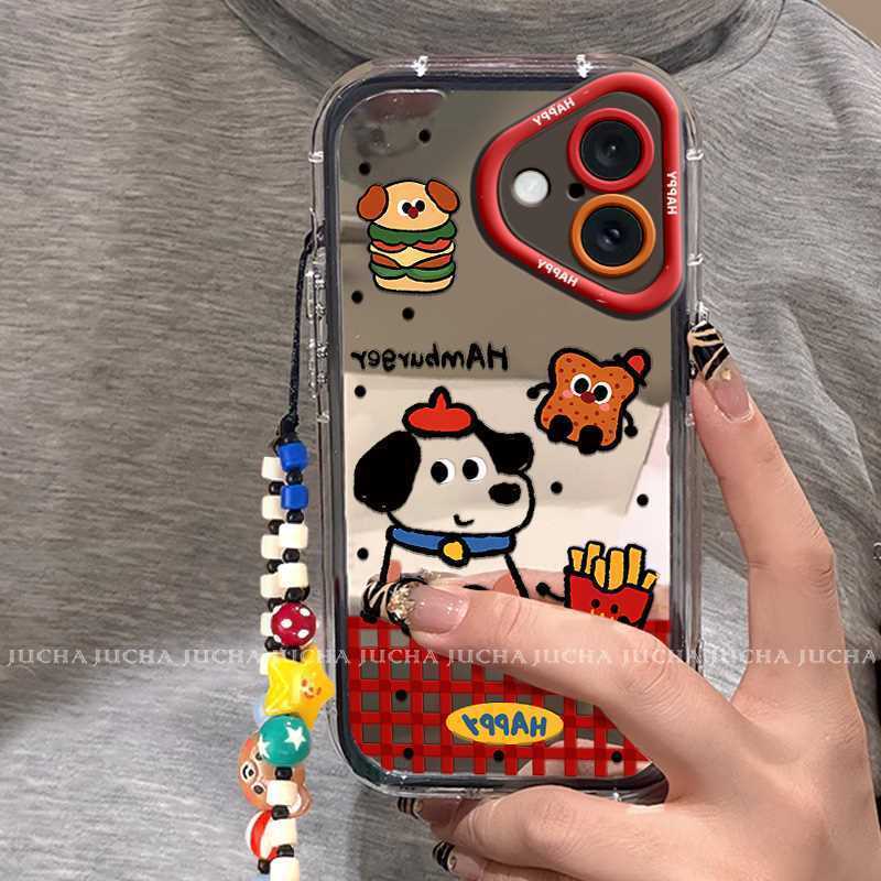 アップル16promax携帯電話ケースを適用して、iphone 15の高級携帯電話ケースのクッキーバーガー子犬を全部落としないようにします|undefined