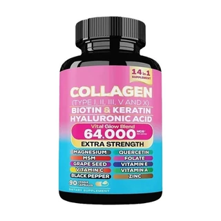 TK热卖跨境爆款 维生素胶原蛋白胶囊 Collagen BIOTIN & KERATIN