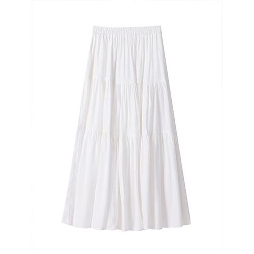 Women's High-Waisted Semi-Body Skirt with Design Sense, Summer 2024 New French Style, Versatile Large A-Skirt Hem, Casual Long Dress, Instagram Style