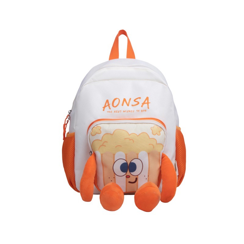 Jardín de infantes mochila de bebé caricatura encantadora queso patatas fritas mochila para niños y niñas nueva mochila infantil transfronteriza