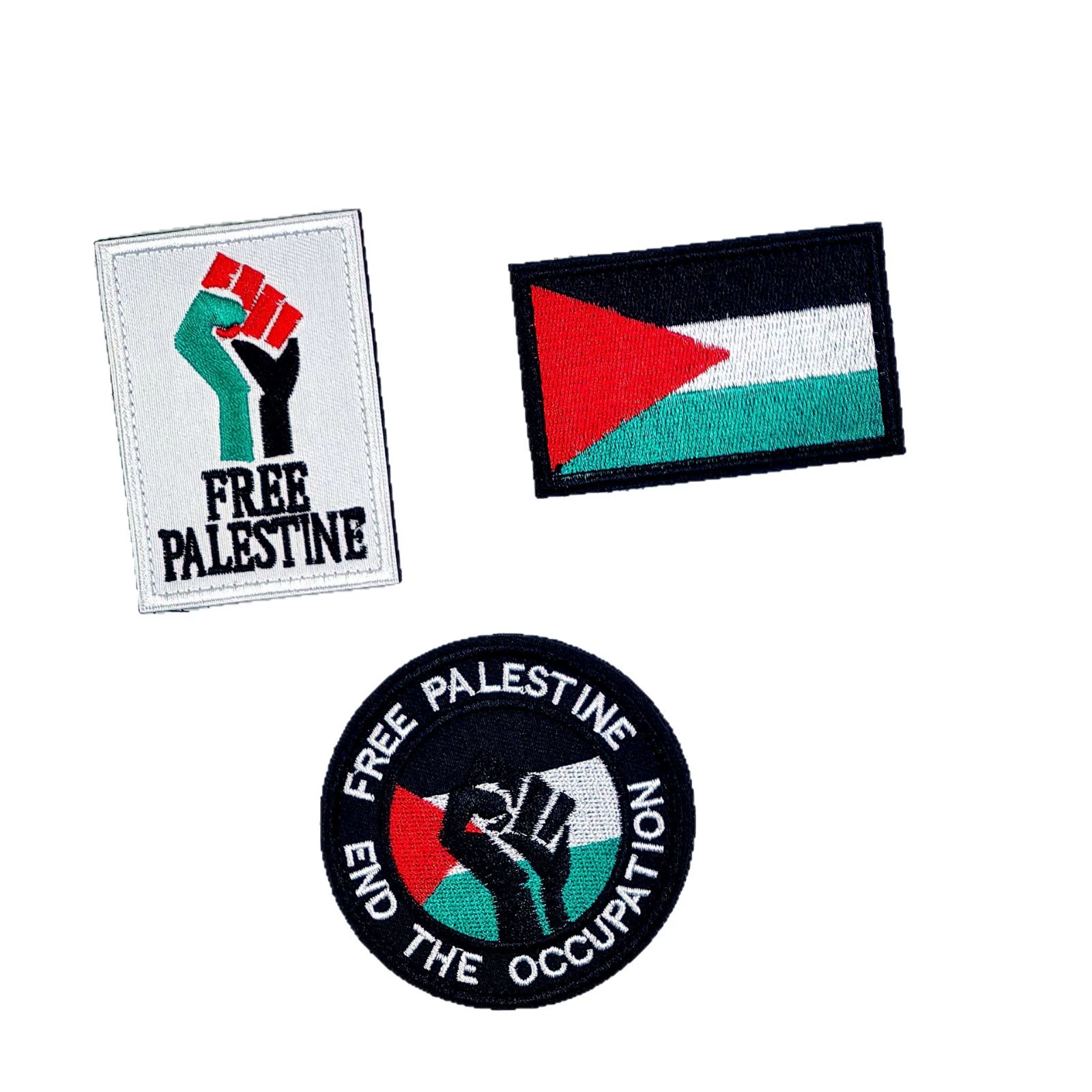Free Palestine Emblem Embroidered Cloth Patch Personalized Flag Boxer Backpack Velcro Jacket Clothes and Hat Patch