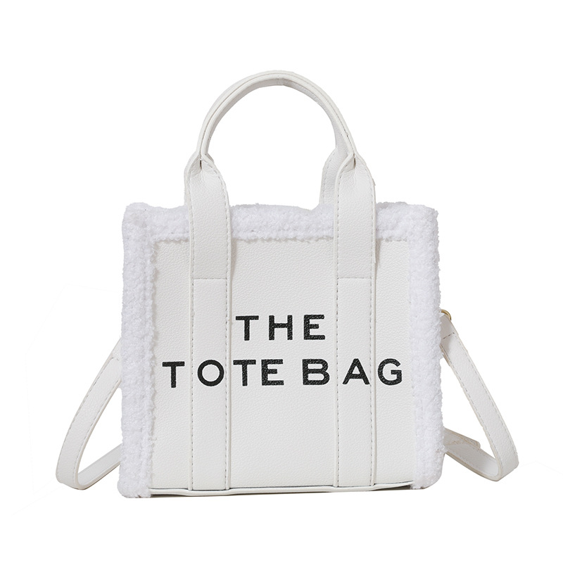 Mini bolso de mano portátil de lana de cordero para mujeres 2023 nuevo estilo coreano de moda de alta calidad bolsa de mensajero del hombro