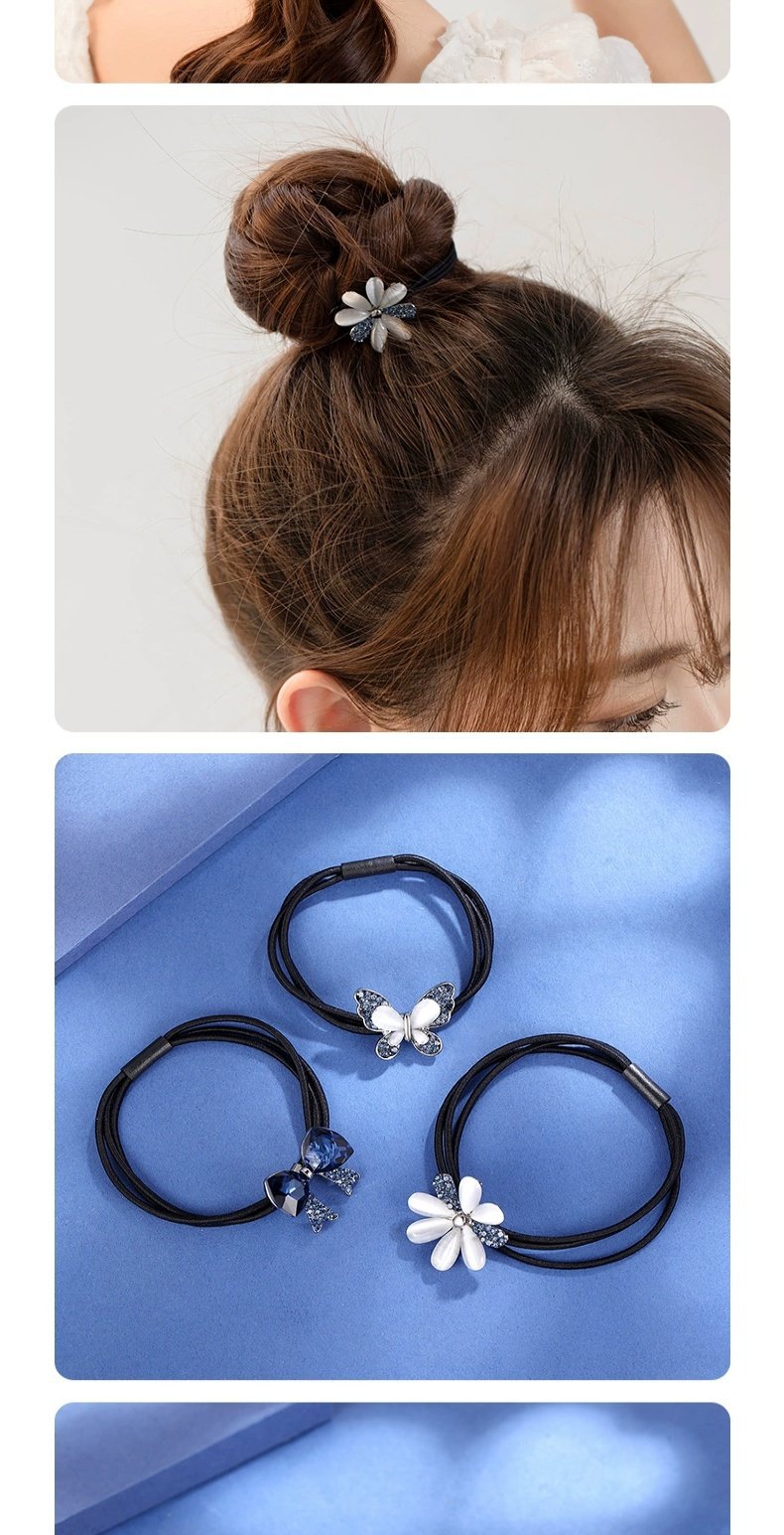 Rubber Band Women's Hair Tie Leather Case High Elasticity and Durable Rubber Band Hair Tie Headband New Classy Adult Headwear