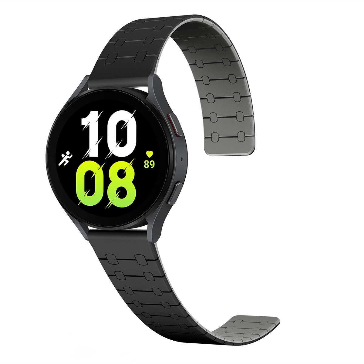 Suitable for Huawei GT4 Samsung Watch6 Two-color Silicone Magnetic Wristband Universal 22mm Magnetic Silicone Strap