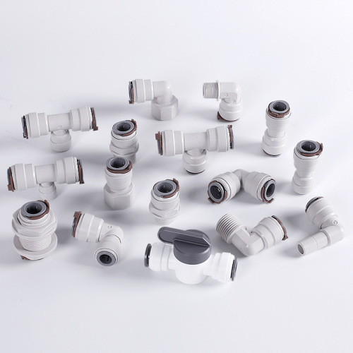 Water purifier 4-point quick connector pure water machine conversion head straight-through elbow three-way ball valve commercial water vending machine accessories