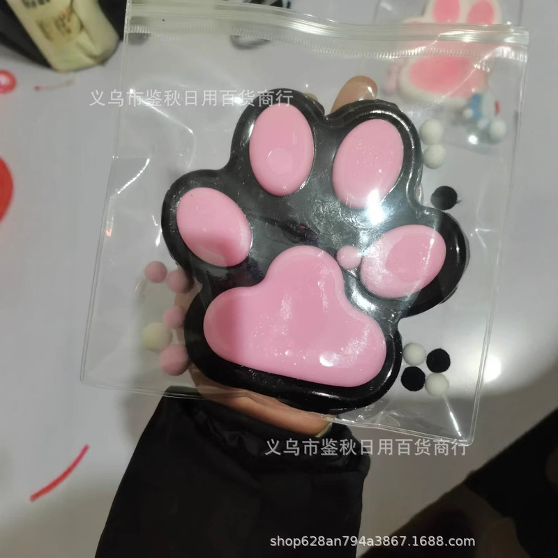 Xiaohongshuと同じ超柔らかいぬいぐるみ猫の爪を絞って楽しい植毛猫の爪を模倣した泥のような動物を絞って減圧するおもちゃ|undefined