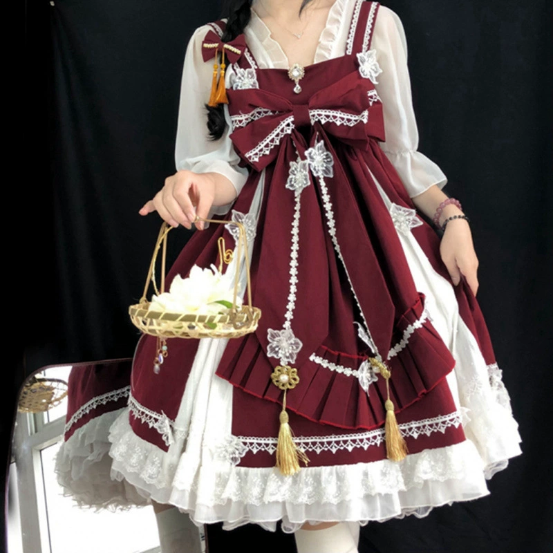 Весенне-летняя юбка Nutcracker Lolitalo в китайском стиле, элегантный двухпредметный комплект, национальный стиль, полный набор Лолита