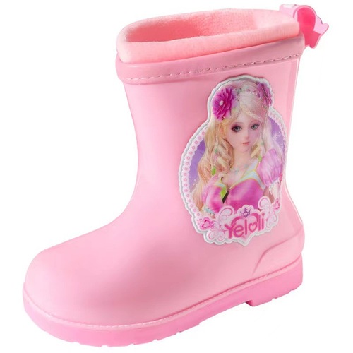 Princess Yeluo Children's Rain Boots New Girl's Rain Shoes Baby Primary School Students Anti-Slip Water Shoes Girl Mid-Calf Rubber Shoes