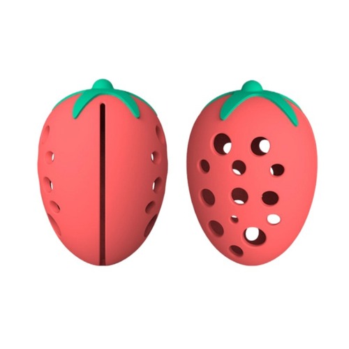 Amazon Silicone Strawberry Beauty sponge storage, powder puff storage, cosmetic egg tray storage box, silicone portable
