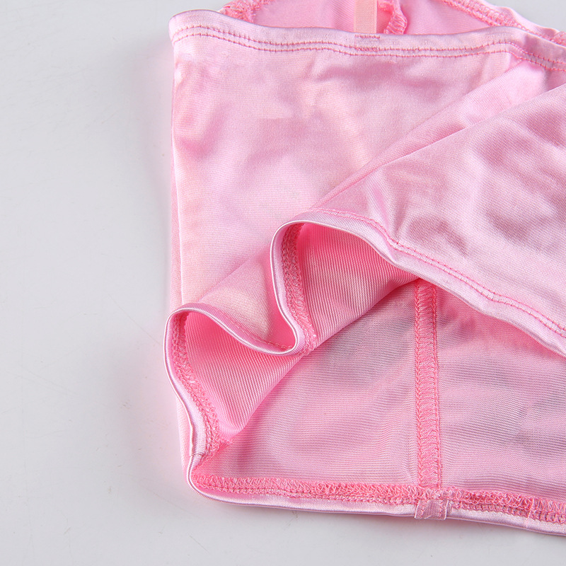 sexy pink hook buckle butterfly chapter satin camisole NSSSN119378