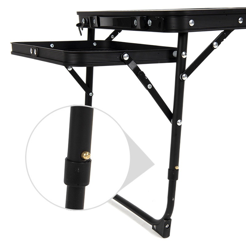 屋外キャンプテーブル鉄網折り畳みテーブル携帯キャンプテーブル昇降棚付きアルミ合金テーブル代発