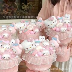 七夕のバレンタインデーの完成品のぬいぐるみの花束は彼女に誕生日プレゼントの人形をプレゼントします。