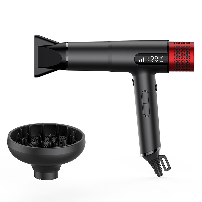 Household High-Power Hot and Cold Hair Dryer, High-Power Constant Temperature Hair Dryer, Led Display Quick-Drying Hair Dryer