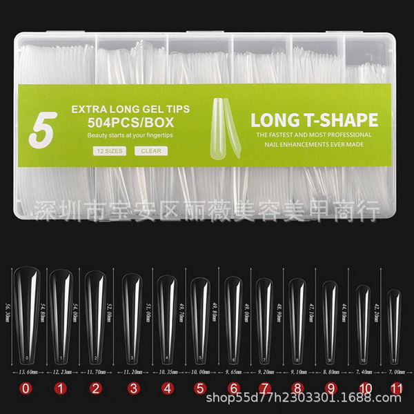 Extra-long fake nails