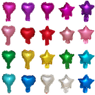5-inch love five-pointed star aluminum foil balloon birthday cake balloon wholesale Valentine's Day love bouquet heart-shaped balloon