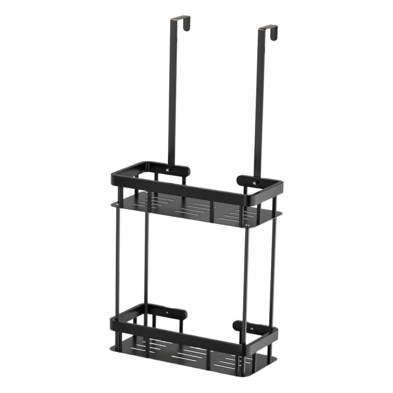 Colgador de ducha de pared sin perforaciones transfronterizo Puerta Estante de baño trasero Estante de almacenamiento en capas de baño