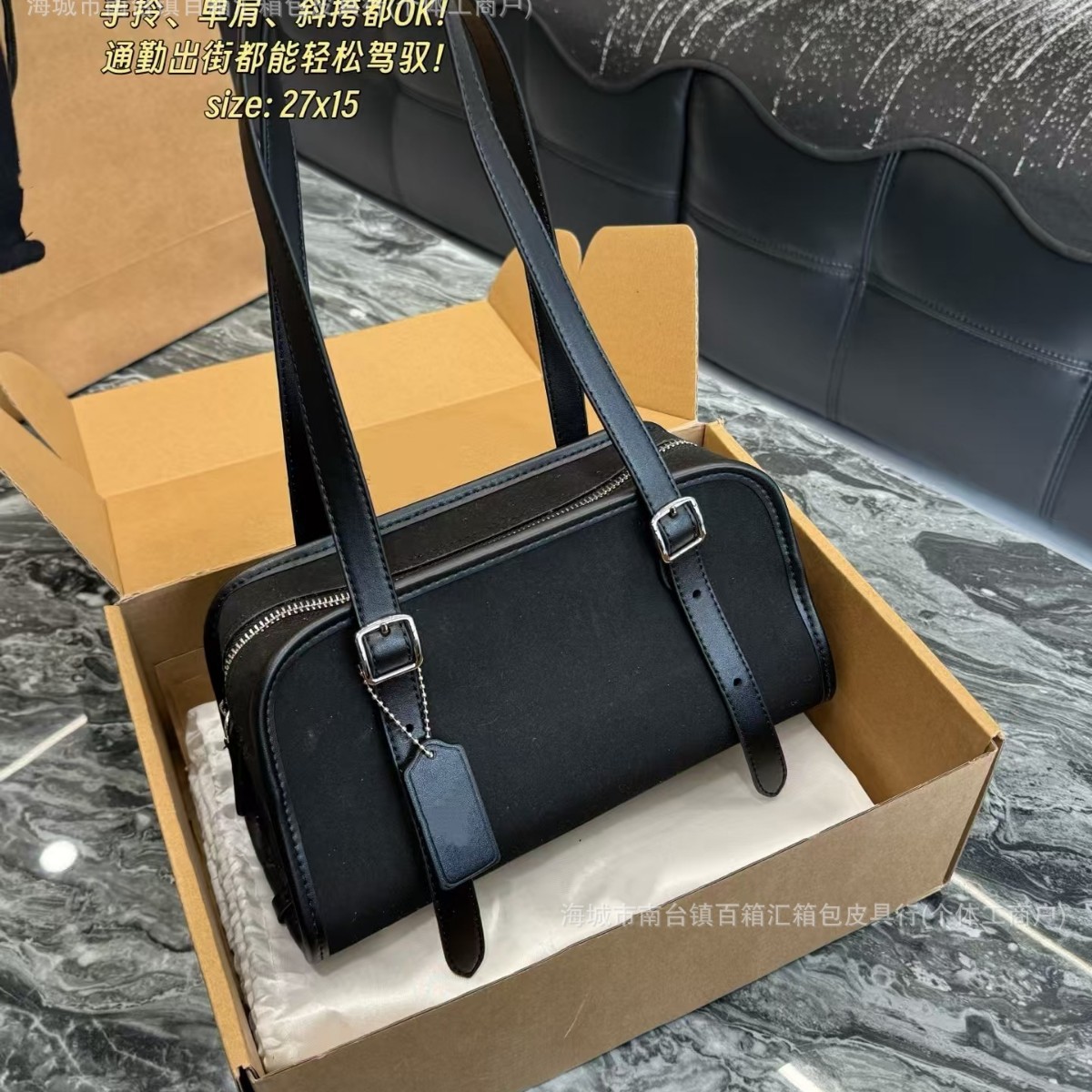 2026 New Arrival C-Brand Genuine Leather Boston Pillow Bag Luxury Large Capacity Women's Handbag Shoulder Crossbody Bag - Thumbnail 4