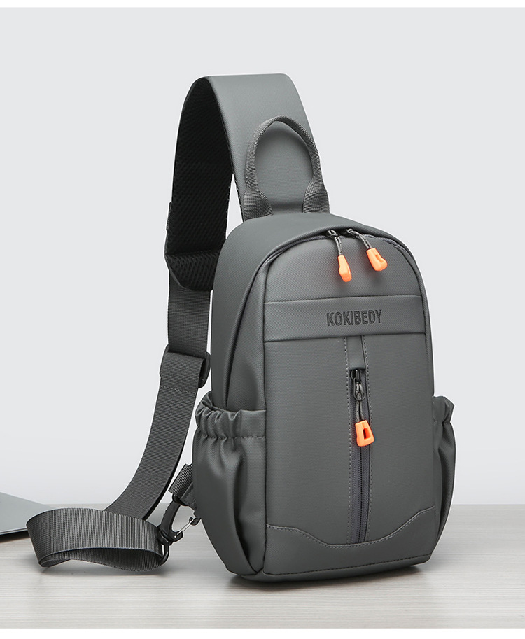 Business bag, multi-functional men's bag, trendy brand men's chest bag, water-resistant crossbody bag, casual single-shoulder backpack, fashionable cross-border undefined