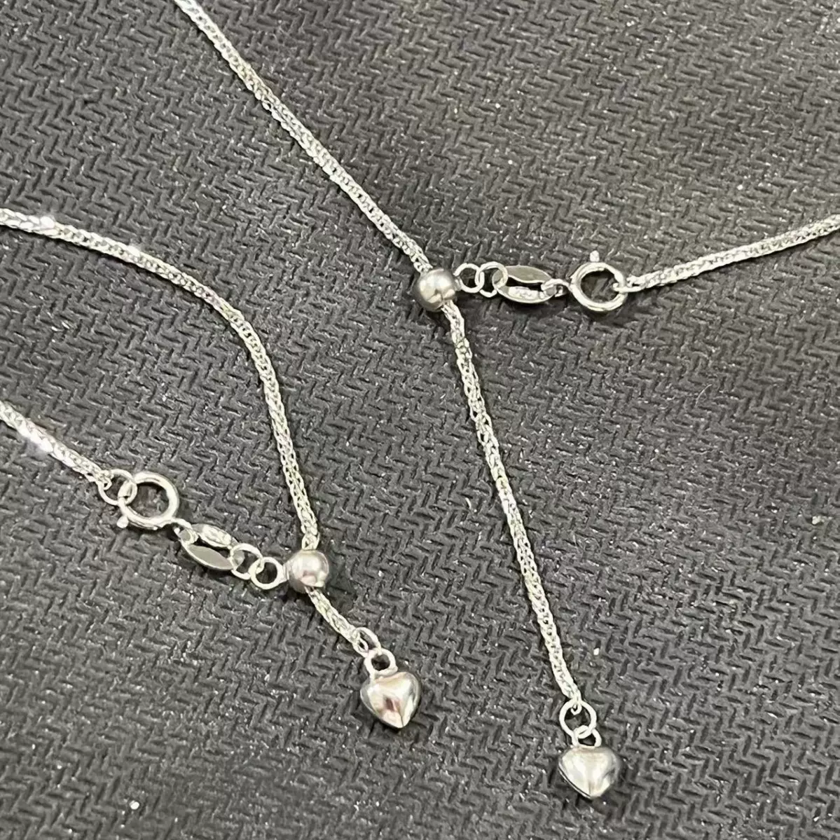 抖音热卖S925纯银爱心肖邦链全调节意大利工艺珠宝链子翡翠项链