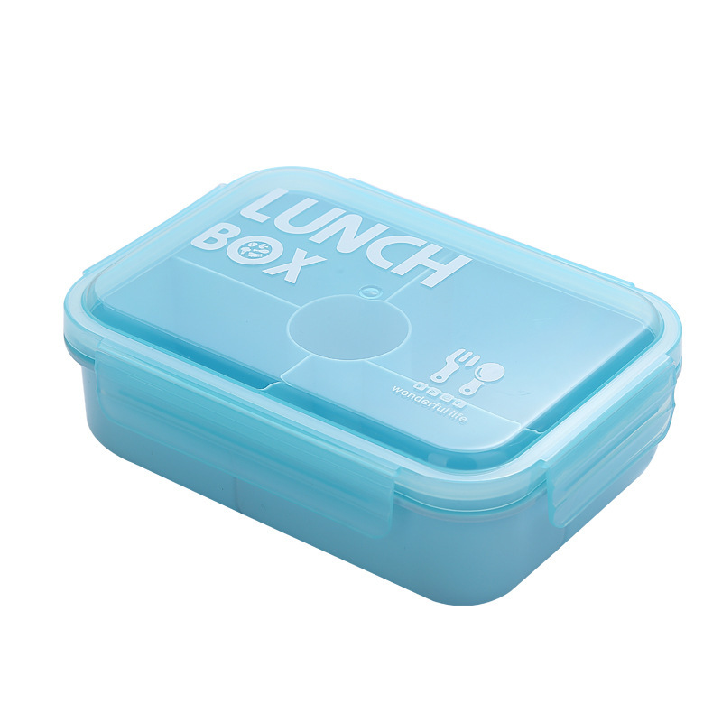 Caja de almuerzo multipropósito para estudiantes de oficina puede calentar la caja de almuerzo de microondas con cierre con cubiertos personalizados