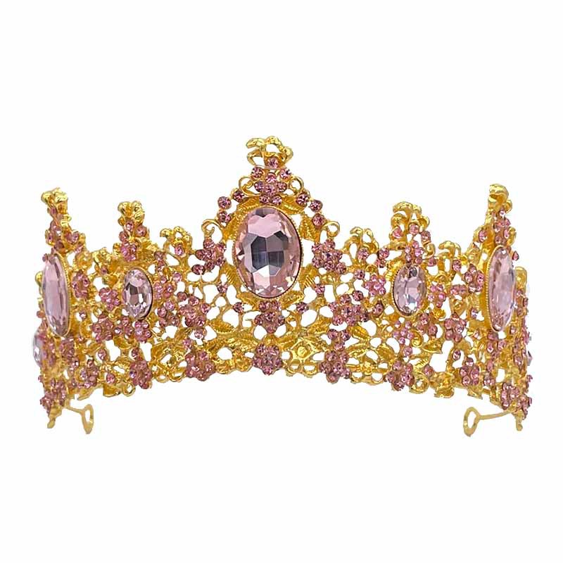 Glam Luxurious Lady Crown Alloy Plating Inlay Zircon Crown display picture 1