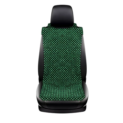 Wooden Beads Car Cushion Summer: Seat cushion, seat cover - an-emerald-long-cushion