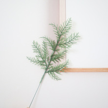 27cm仿真短枝松针柏树叶圣诞树插枝花环工艺装饰花叶配件大量批发