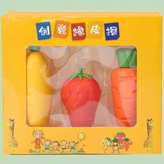 The same creative giant fruit eraser without dust, orange and strawberry erasers wholesale