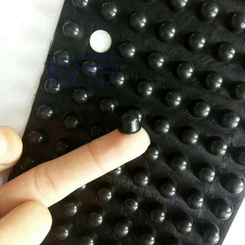 黑色防滑背胶硅胶垫脚垫圆形半球形家具家电玻璃耐磨硅胶防滑垫