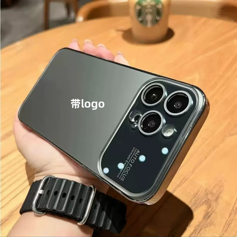 iPhone16PRO携帯電話ケース、電気メッキオリジナルカラービッグウィンドウゴーグル、Apple 15つや消し落下防止ハードケースに適しています。|undefined