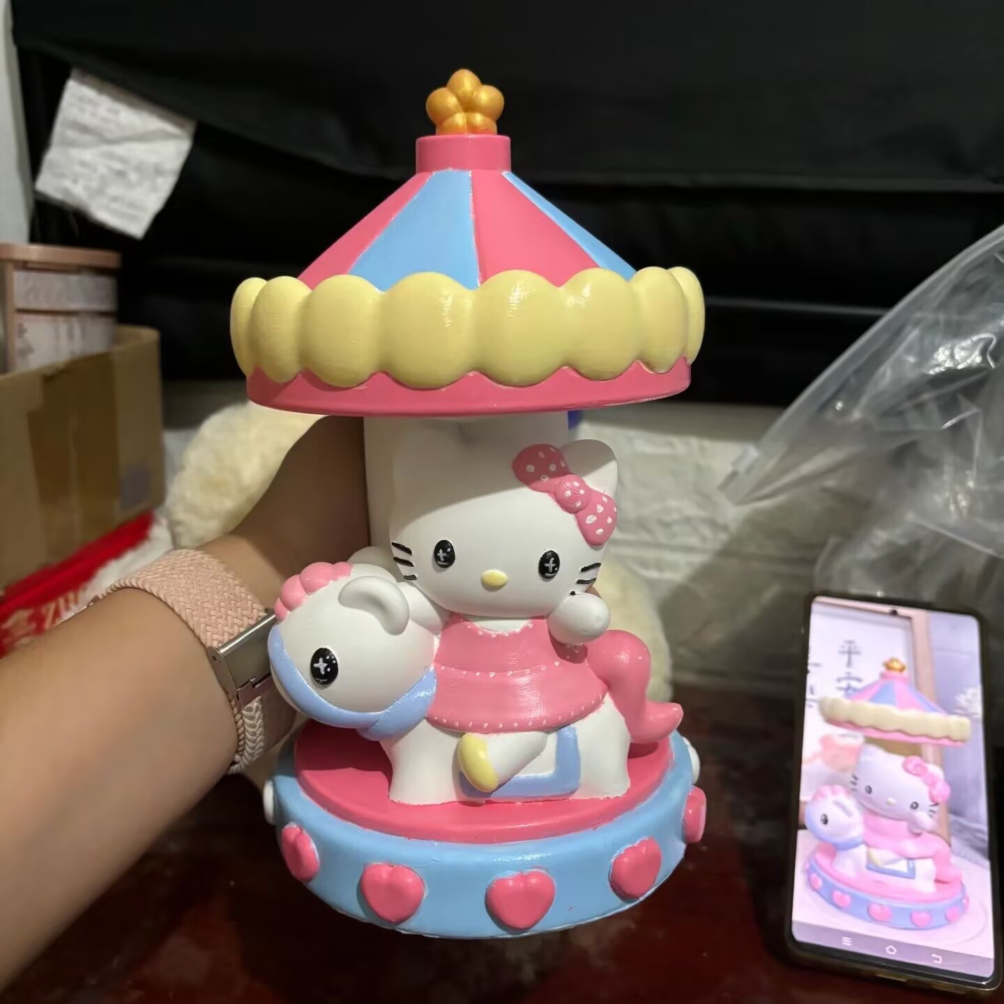 회전목마 KT 고양이 22cm 석고인형 라텍스 몰드