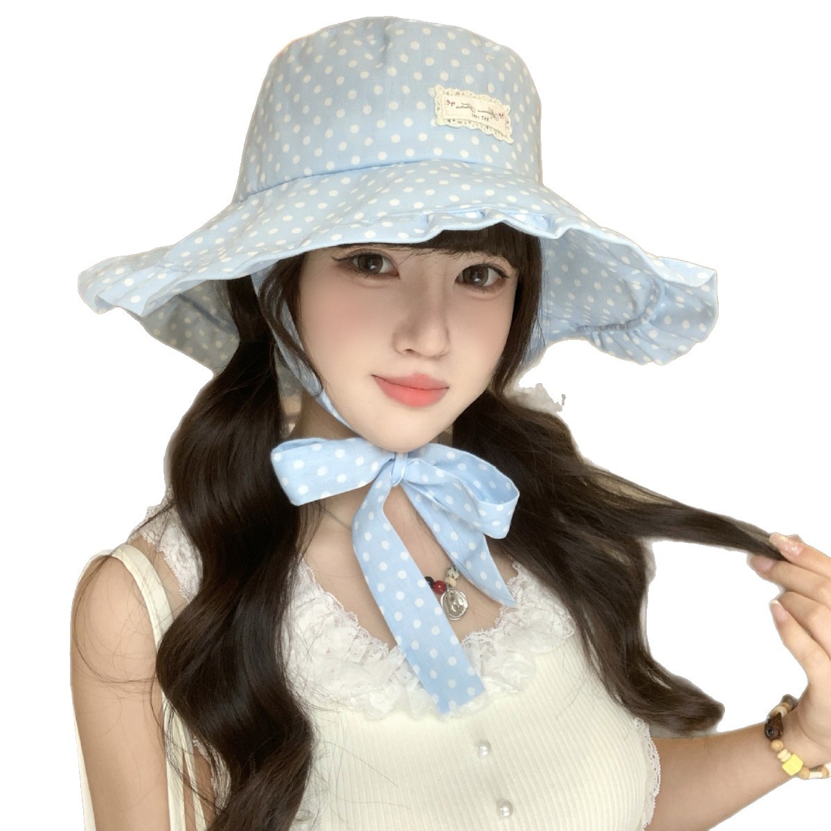 Cappello da sole da donna a tesa larga con protezione solare uv_voghion.com