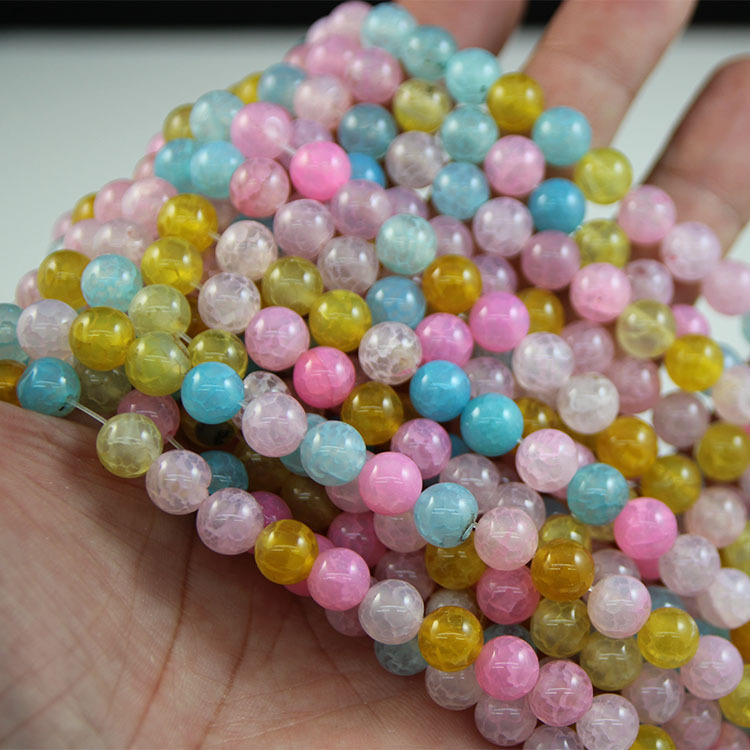 organic agate round beads