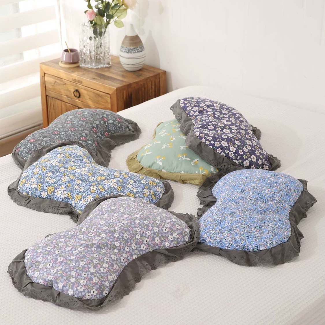 Кружевная подушка-бабочка гречневая оболочка шейная подушка для взрослых Подушка для взрослых