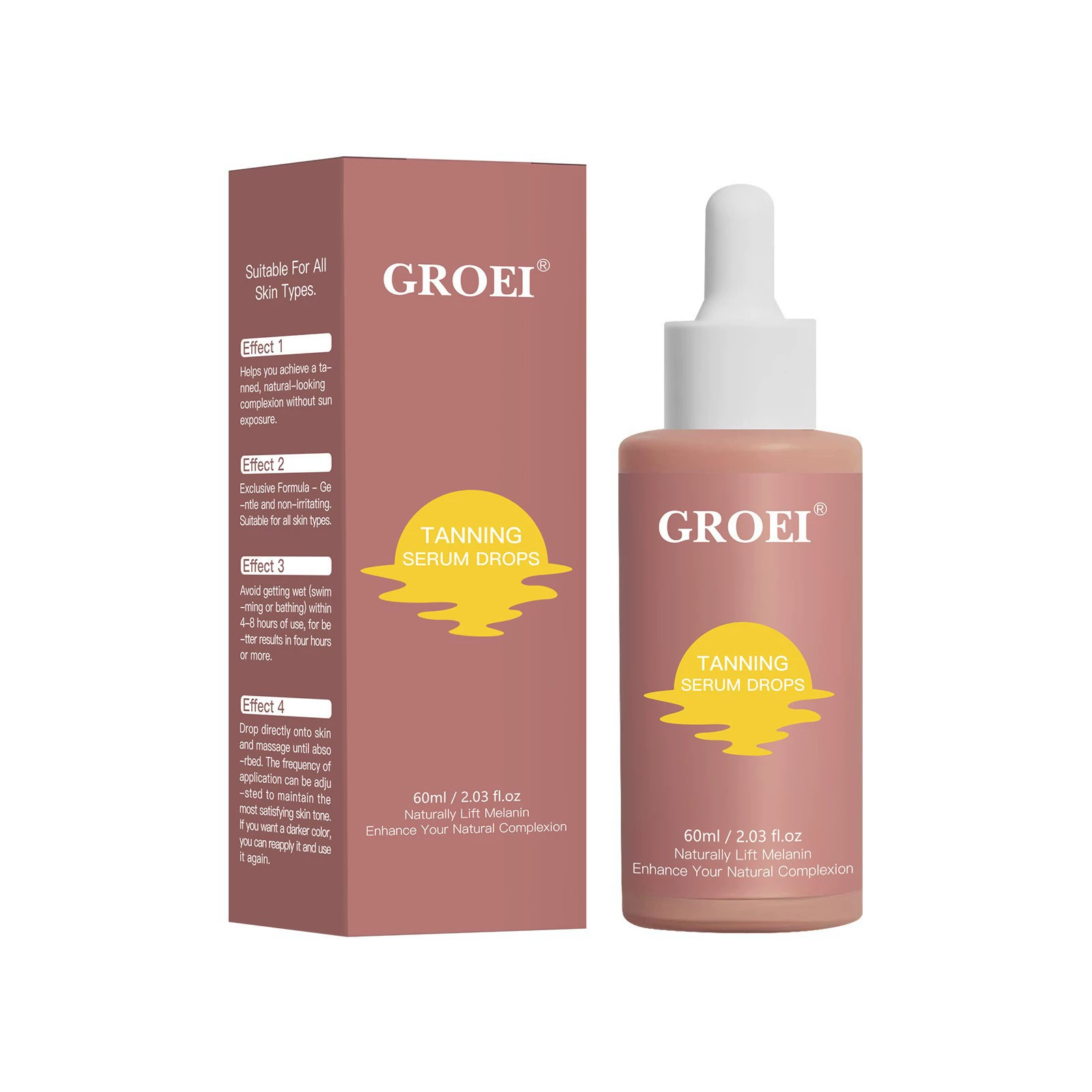 Эссенция для автозагара, увлажняющая и питающая, помогает придать коже загар без воздействия солнца, эссенция для загара цвета пшеничной бронзы.