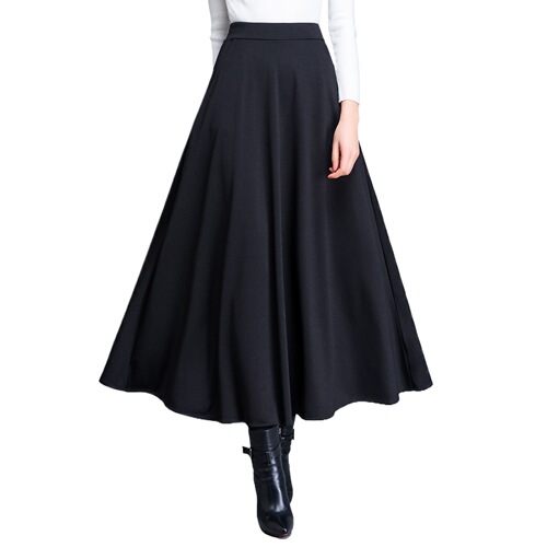 2024 half-length long skirt, large swing skirt, A-line skirt, high waist, slimming, all-match, Korean style, large size women
