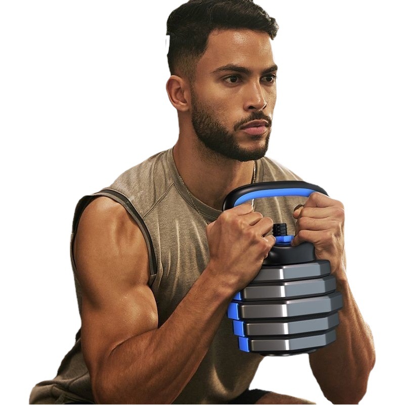 Octagonal mancuerna Casa de los hombres fitness equipo ejercicio combinación hervidor campana 20kg peso ajustable caucho recubierto Barbell