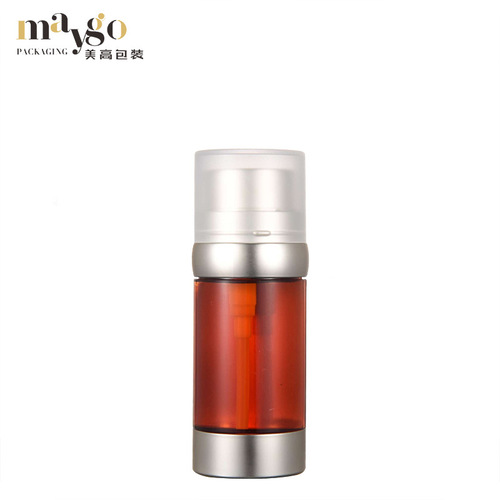 PETG double-tube press lotion plastic bottle, double-extract essence cosmetic bottle, skin care product sub-packaging bottle