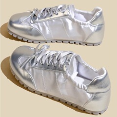 優雅平底透氣輕便芭蕾舞鞋女2024春季新款圓頭系帶百搭運動休閒鞋